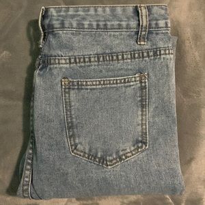 Straight cute blue jeans